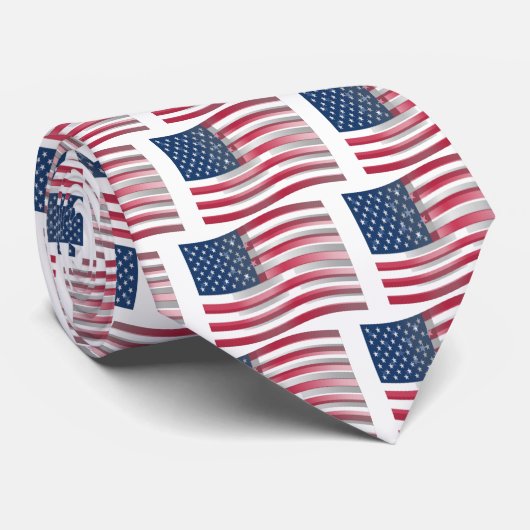 USA vereint Streifen und Sterne in kühnem Design Krawatte (Gerollt)