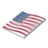 USA vereint Streifen und Sterne in kühnem Design Notizblock (Rotiert)