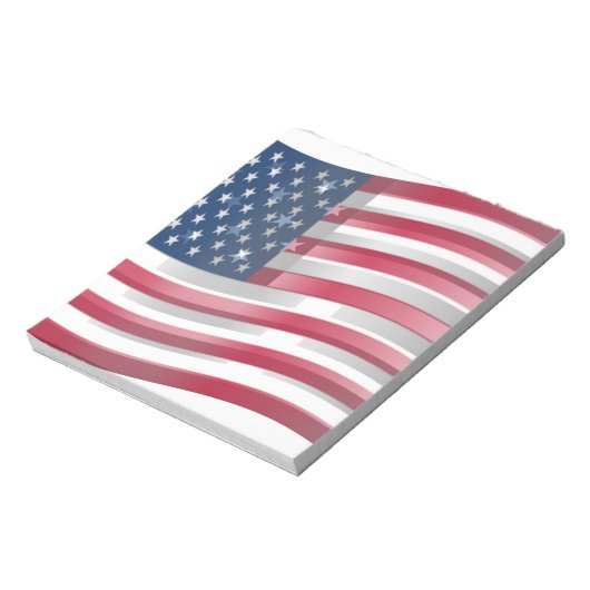 USA vereint Streifen und Sterne in kühnem Design Notizblock (Rotiert)