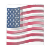 USA vereint Streifen und Sterne in kühnem Design Notizblock (Vorderseite)