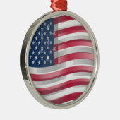 USA vereint Streifen und Sterne in kühnem Design Ornament Aus Metall (Rechts)