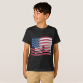 USA vereint Streifen und Sterne in kühnem Design T-Shirt (Vorne ganz)