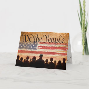USA-Verfassung mit Flagge zum Geburtstag Karte