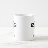 USA verfolgen Glück schwarz Kaffeetasse (Mittel)