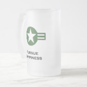 USA verfolgen "Happiness Green" Mattglas Bierglas (Vorderseite Links)