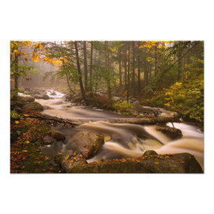 USA, Vermont, East Arlington, Flussläufe 2 Fotodruck