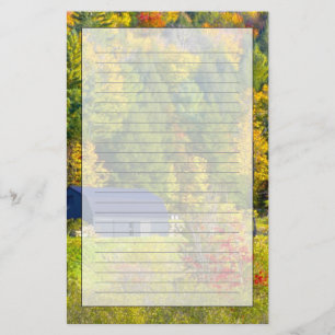 USA, Vermont. Herbstfoilage entlang der Autobahn 1 Briefpapier