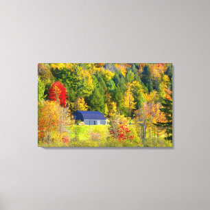 USA, Vermont. Herbstlaub entlang der Highway 100. Leinwanddruck