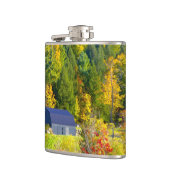 USA, Vermont. Herbstwald entlang der Autobahn 100. Flachmann (Links)