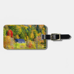 USA, Vermont. Herbstwald entlang der Autobahn 100. Gepäckanhänger