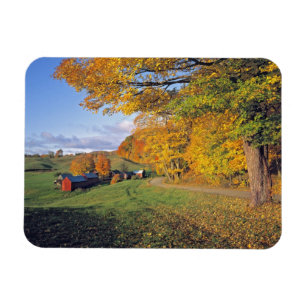 USA, Vermont, Jenne Bauernhof. Fall kommt zu Jenne Magnet