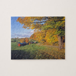 USA, Vermont, Jenne Farm. Der Herbst kommt nach Je Puzzle