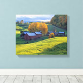 USA, Vermont, Jenne Farm. Grüne Hügel Leinwanddruck (Insitu (Holzboden))