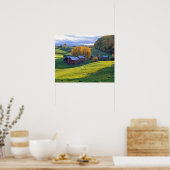 USA, Vermont, Jenne Farm. Grüne Hügel Poster (Küche)