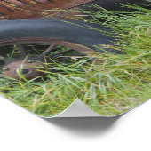 USA, Vermont, MANCHESTER: Antiker Bauernhof Trakto Poster (Ecke)