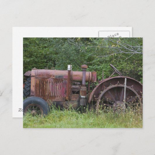 USA, Vermont, MANCHESTER: Antiker Bauernhof Trakto Postkarte (Vorne/Hinten)