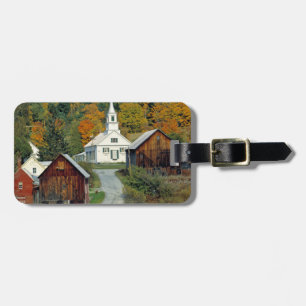 USA, Vermont, Waits River. Blattwerk Gepäckanhänger