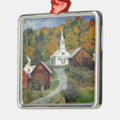 USA, Vermont, Waits River. Blattwerk Silbernes Ornament (Links)