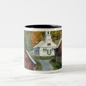 USA, Vermont, Waits River. Blattwerk Zweifarbige Tasse (Mittel)