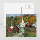 USA, Vermont, Waits River. Herbstblätterung Postkarte (Vorne/Hinten)