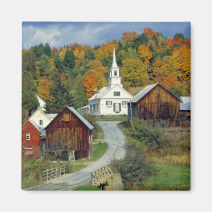 USA, Vermont, Waits River. Herbstlaub fügt hinzu Magnet
