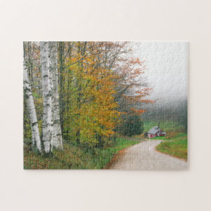 USA, Vermont. Zuckerhaus in der Nähe der Stadt S Puzzle