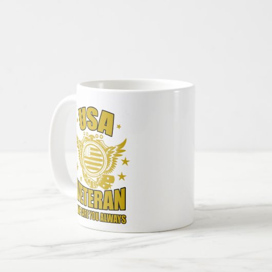 USA Veteran Kaffeetasse (Vorderseite Links)