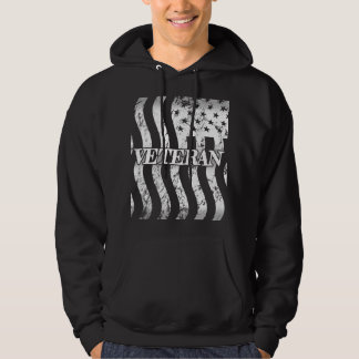 USA Veteran - Vintage weiße senkrechte Hoodie