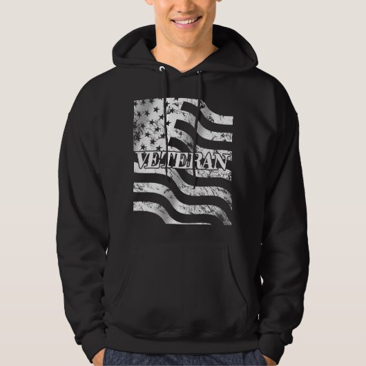 USA Veteran - weiß Vintag Hoodie (Vorderseite)