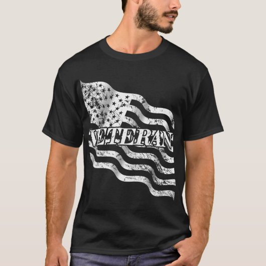 USA Veteran - weiß Vintag T-Shirt (Vorderseite)