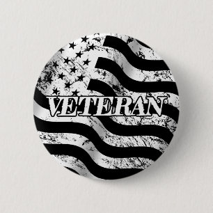 USA Veteran - weiß vintage Button