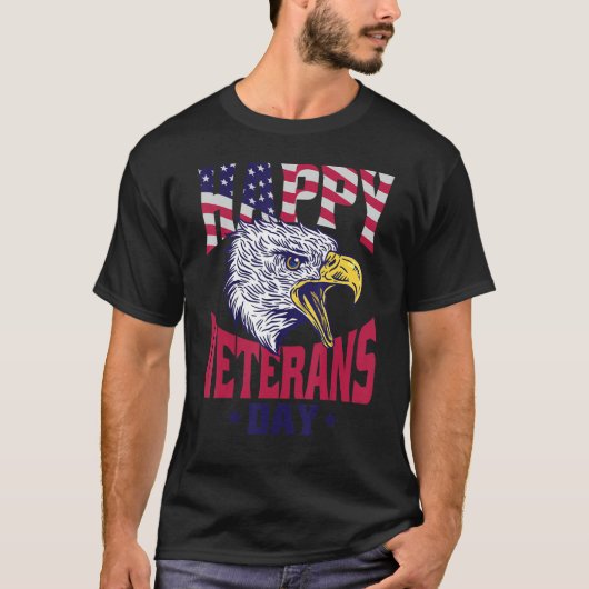 USA Veterans Proud Happy Veterans Day T-Shirt (Vorderseite)