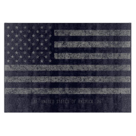 USA Vintag Blue Grunge American Flag Schneidebrett