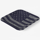 USA Vintag Dark Blue Grunge American Flag Pappteller (Gewinkelt)