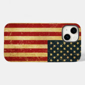 USA Vintag Grunge Flag Case-Mate iPhone Hülle (Rückseite (Horizontal))