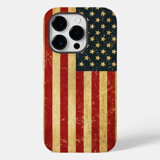 USA Vintag Grunge Flag Case-Mate iPhone Hülle (Rückseite)