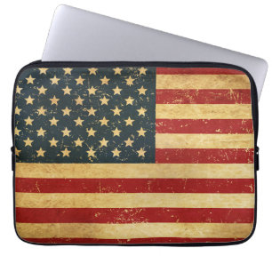 USA Vintag Grunge Flag Laptop Sleeve