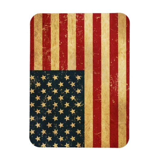 USA Vintag Grunge Flag Magnet (Vertikal)