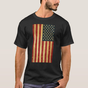 USA Vintag Grunge Flag Men Black T-Shirt