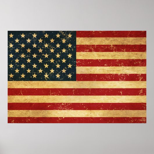 USA Vintag Grunge Flag Poster (Vorne)