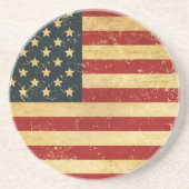 USA Vintag Grunge Flag Untersetzer (Vorne)