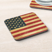 USA Vintag Grunge Flag Untersetzer (Linke Seite)