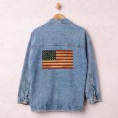 USA Vintag Grunge Flag Women's Jeansjacke (Hangar)
