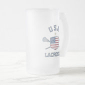 USA-Vintag Mattglas Bierglas (VorderseiteRechts)