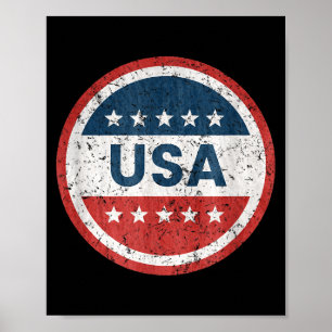 USA Vintage-Abzeichen patriotisches amerikanisches Poster