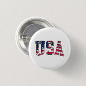 USA - Vintage amerikanische Flagge Button (Vorne & Hinten)
