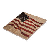 USA - Vintage amerikanische Flagge Fliese (Seite)