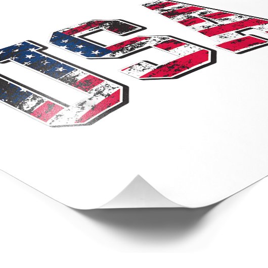 USA - Vintage amerikanische Flagge Fotodruck (Ecke)