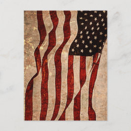 USA - Vintage amerikanische Flagge Postkarte