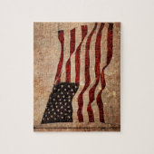 USA - Vintage amerikanische Flagge Puzzle (Vertikal)
